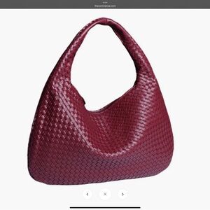 Commense Unpredictable Love Braided Woven Bag - Deep Burgundy